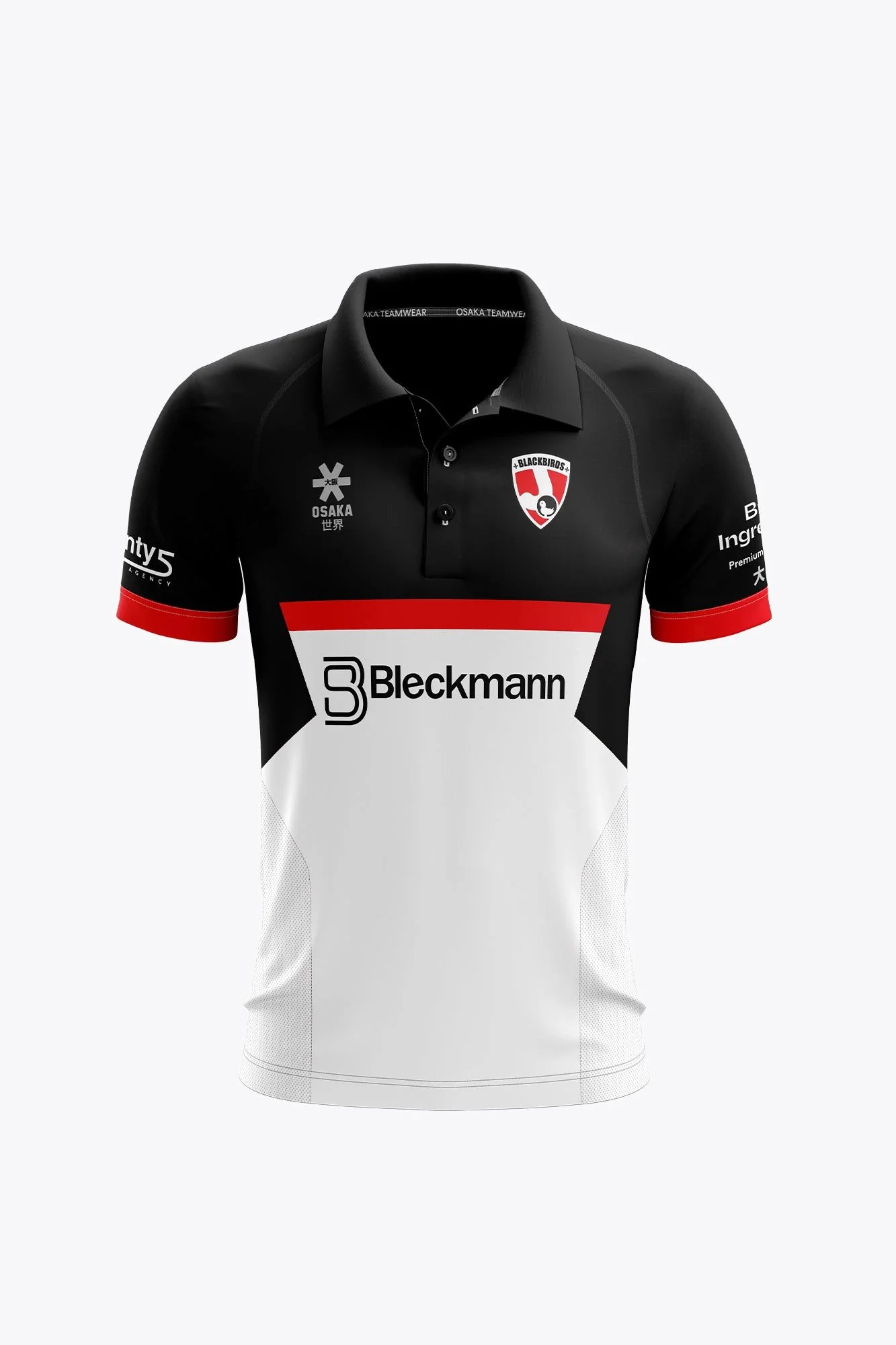 Blackbirds Women Polo Jersey - Black/Red/White