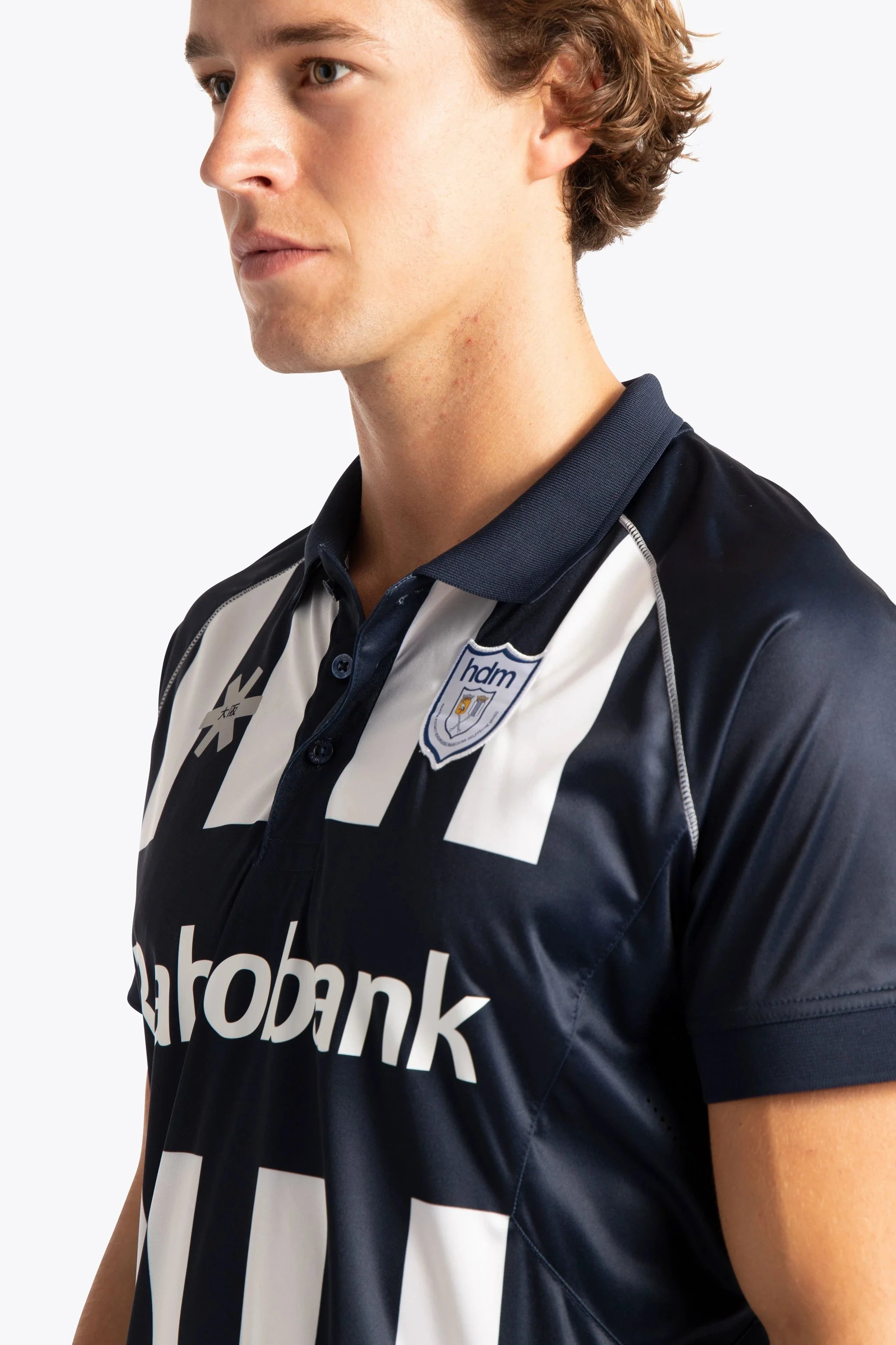 HDM Men Polo Jersey - Navy / White - Image 5