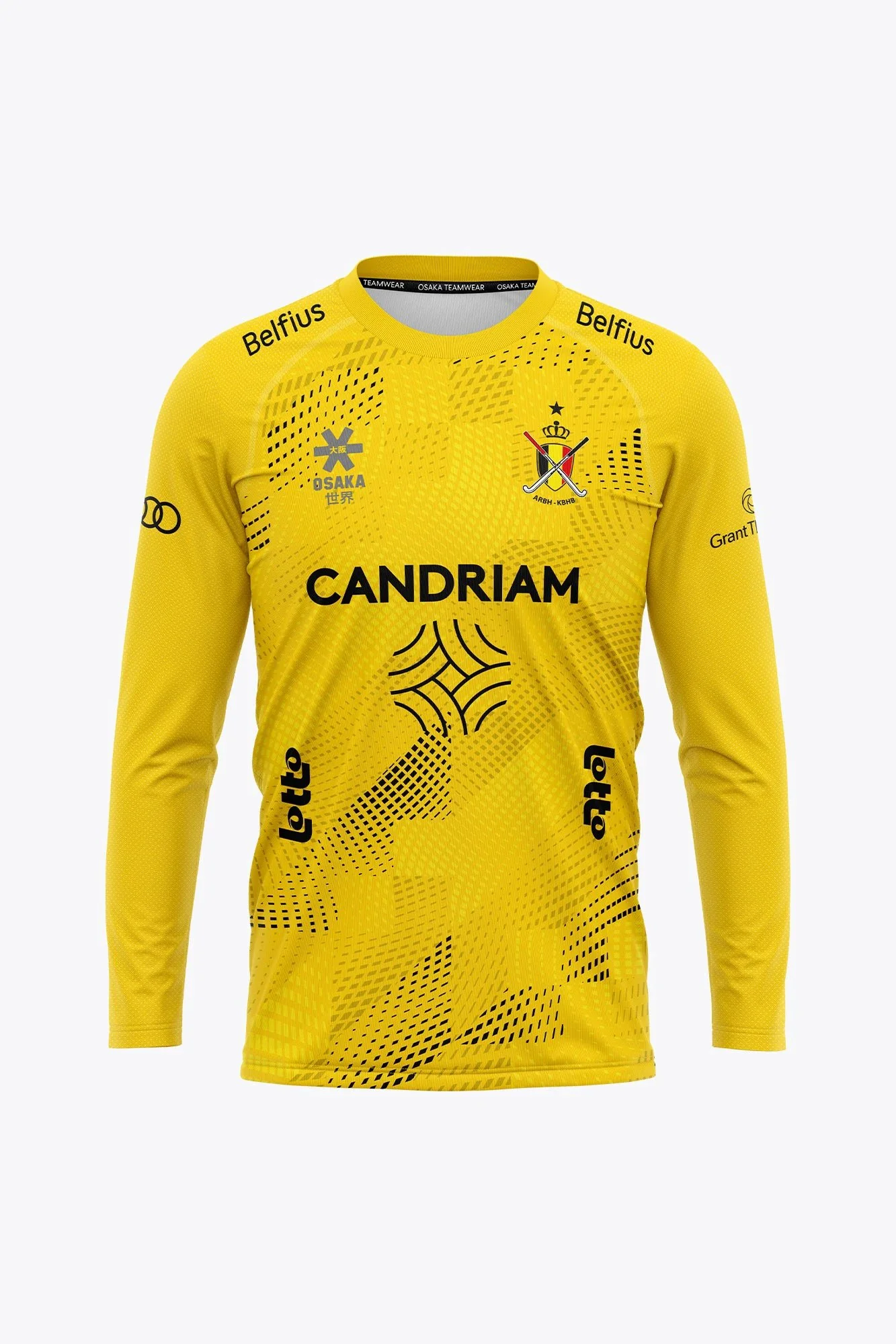 Official Belgium Goal Keeper Tee Long Sleeves - Men | Yellow