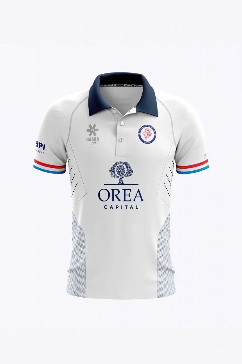Luxembourg Men Polo Jersey Home - Retro Edition | White