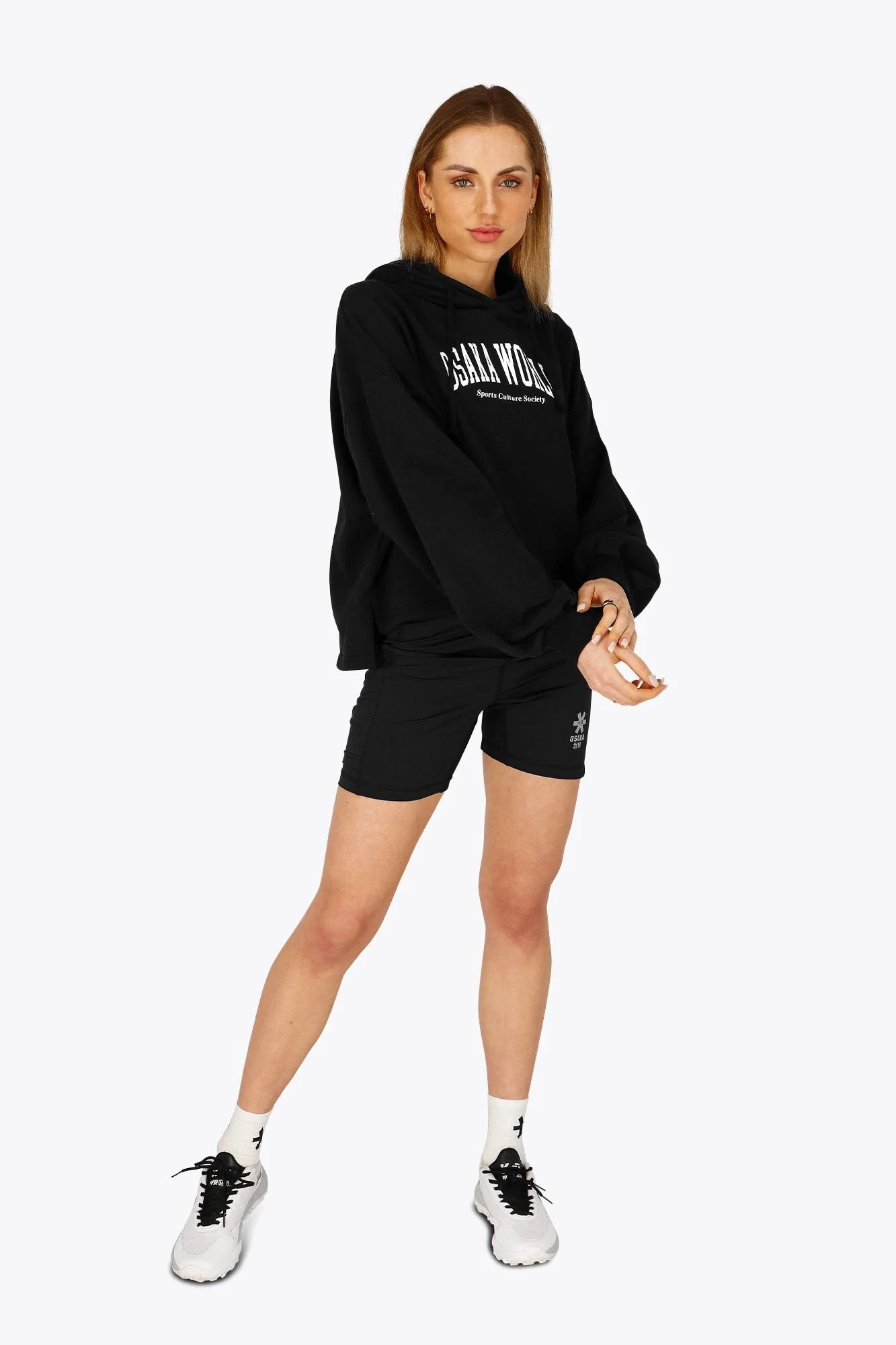 Osaka Women Cropped Hoodie | Black - Image 5