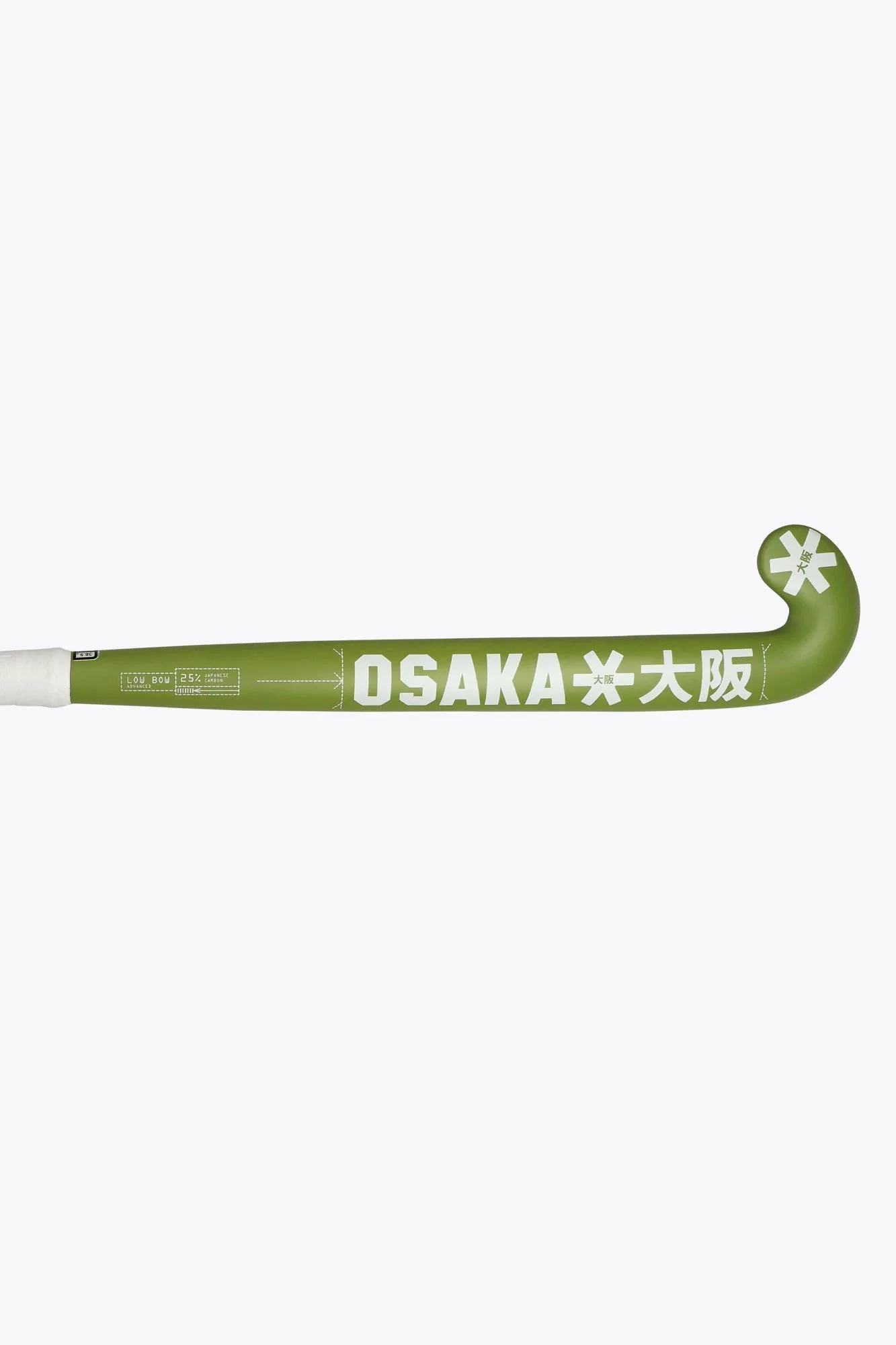 Osaka Field Hockey Stick Low Bow Advanced 25 | Khaki Green - Image 4