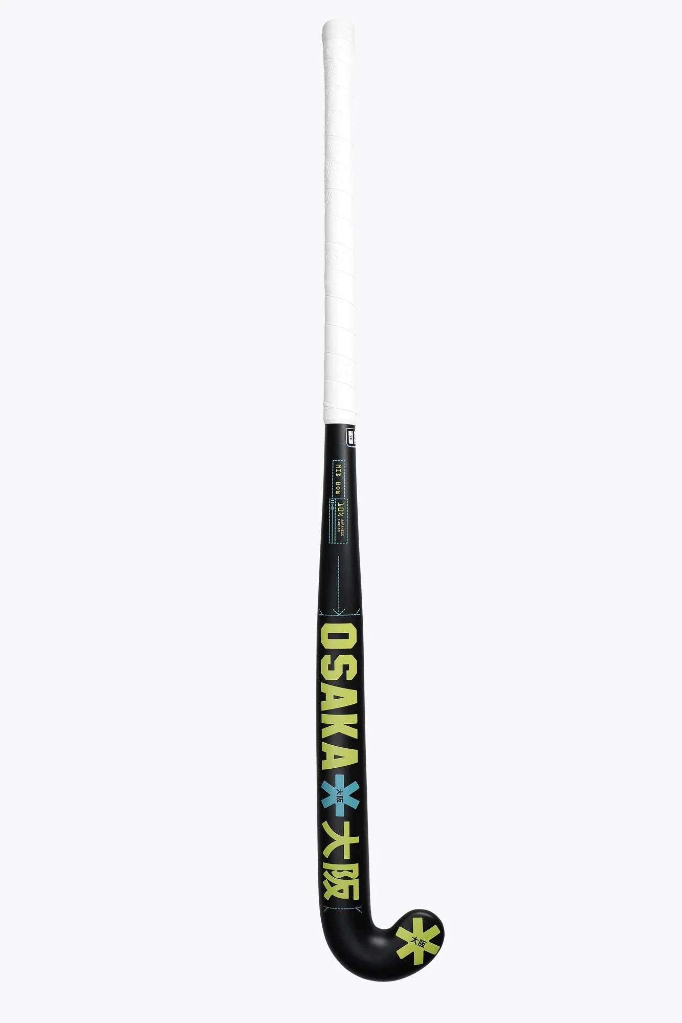 Osaka Field Hockey Stick Mid Bow 10 | Blue-Shadow Lime - Image 6