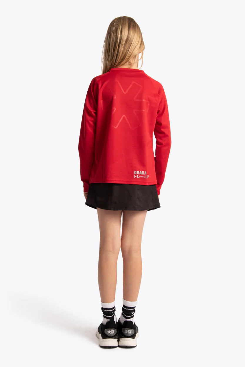 Osaka Kids Training Tee Long Sleeve | Red - Image 7