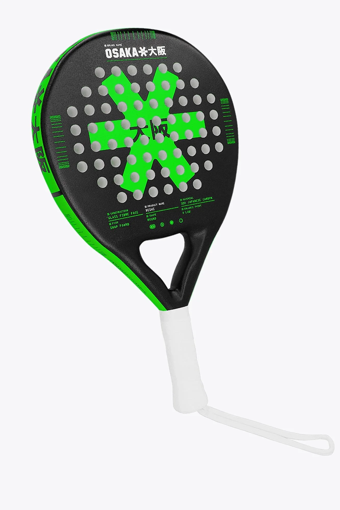Osaka Padel Racket - Deshi - Control | Iconic Black - Image 2