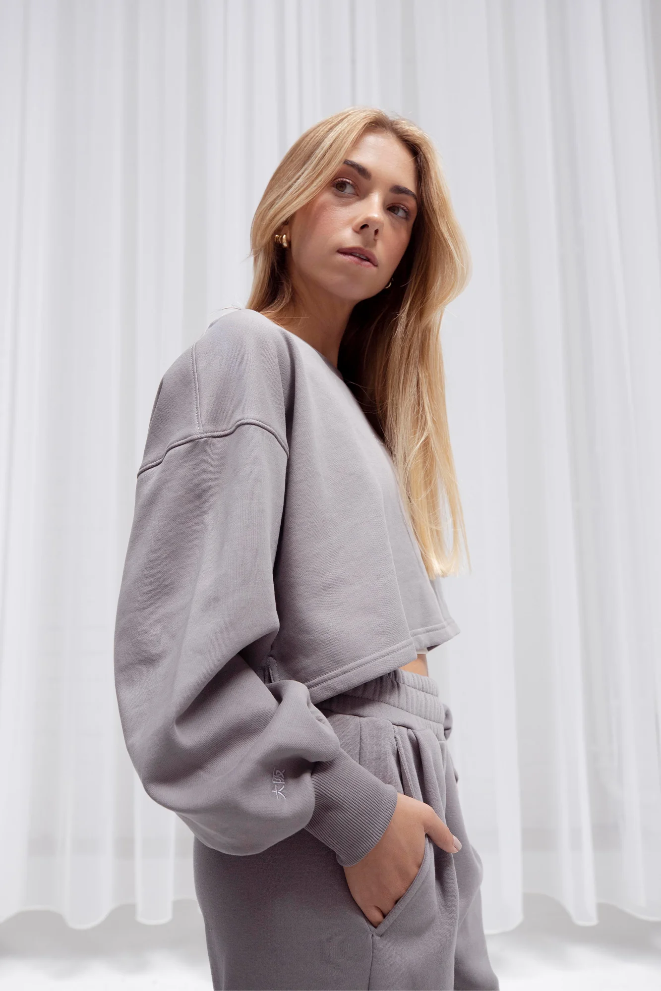 Osaka Women Crossed Back Sweater | Cloudburst - Image 7