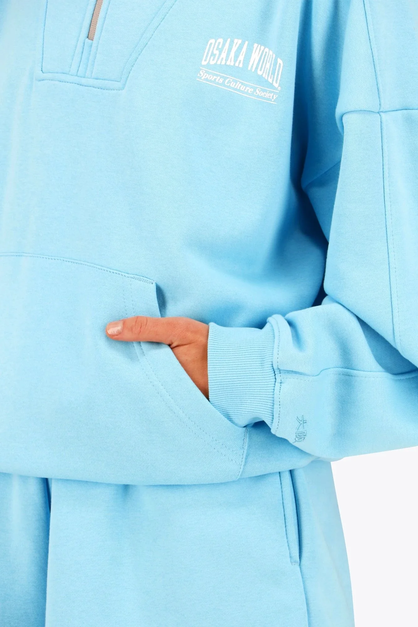 Osaka Women Half Zip Sweater | Blue Topaz - Image 10