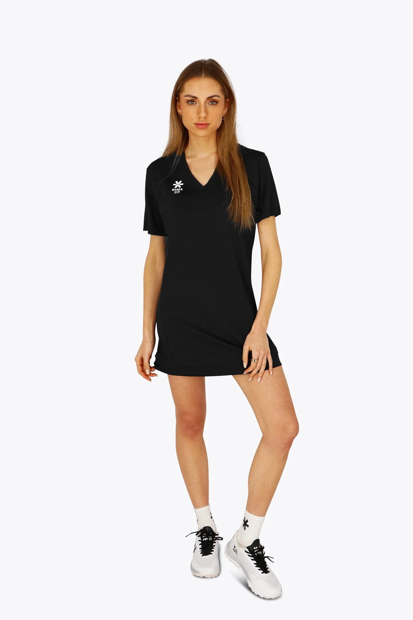 Osaka Women V-Neck Tech Dress | Black - Image 4