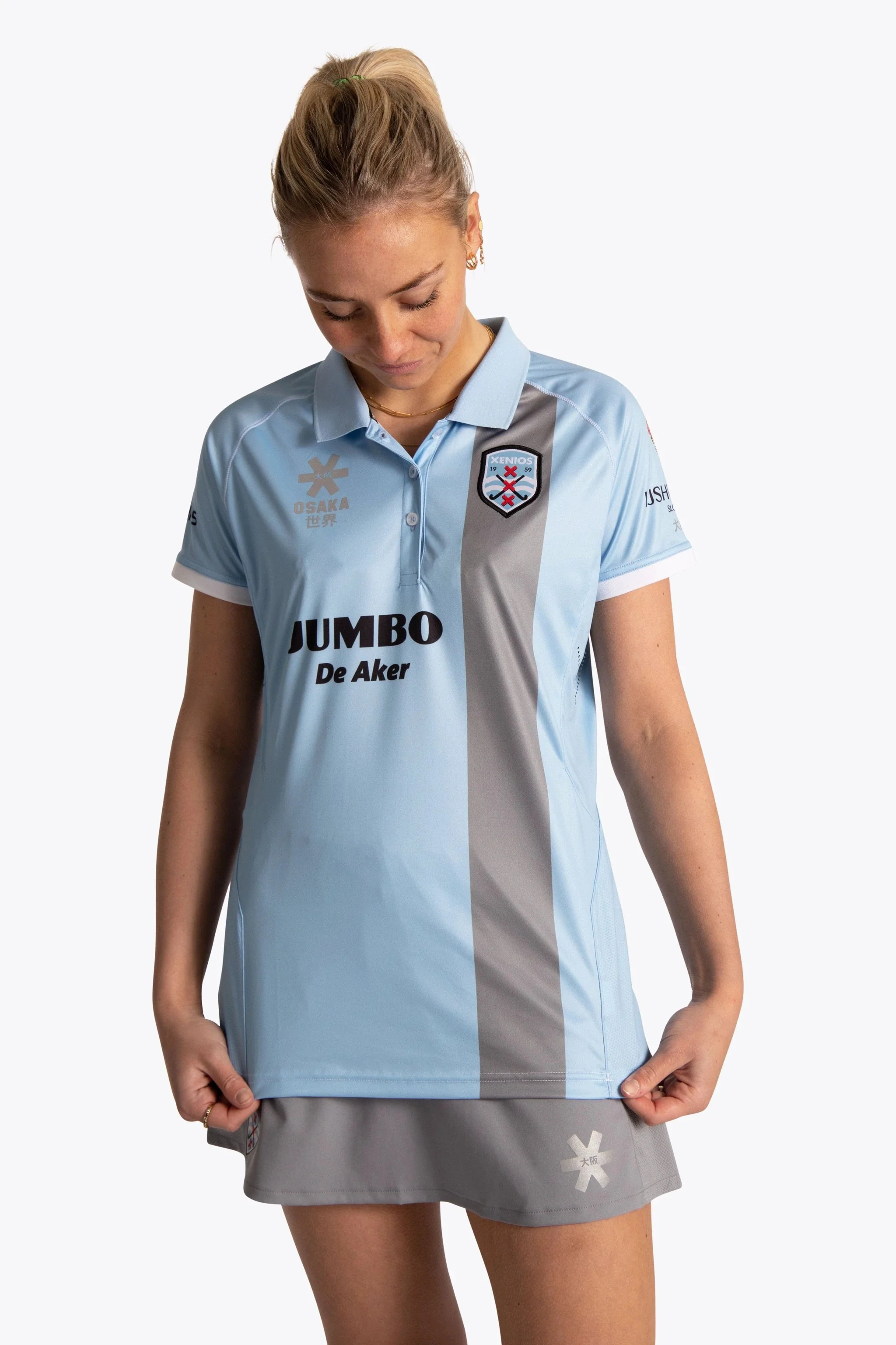 Xenios Women Polo Jersey - Light Blue / Grey - Image 3